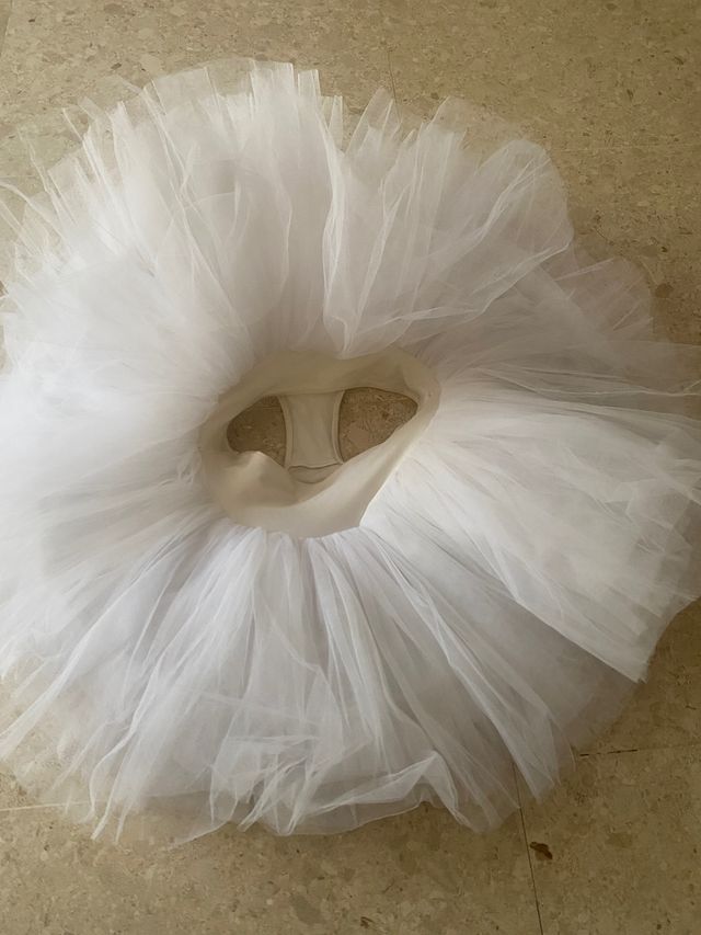 Tutú Infantil con elástico en la cintura Blanco