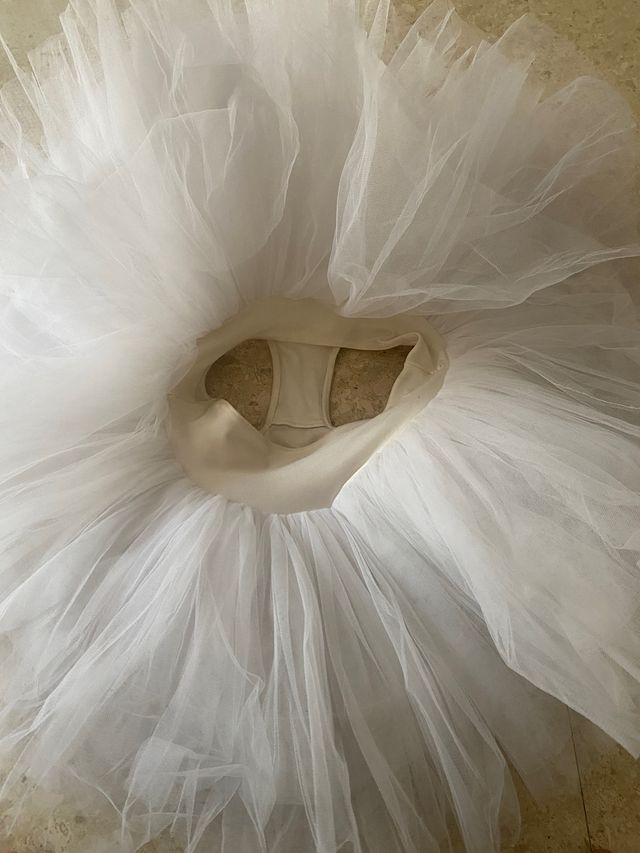 Tutú Infantil con elástico en la cintura Blanco