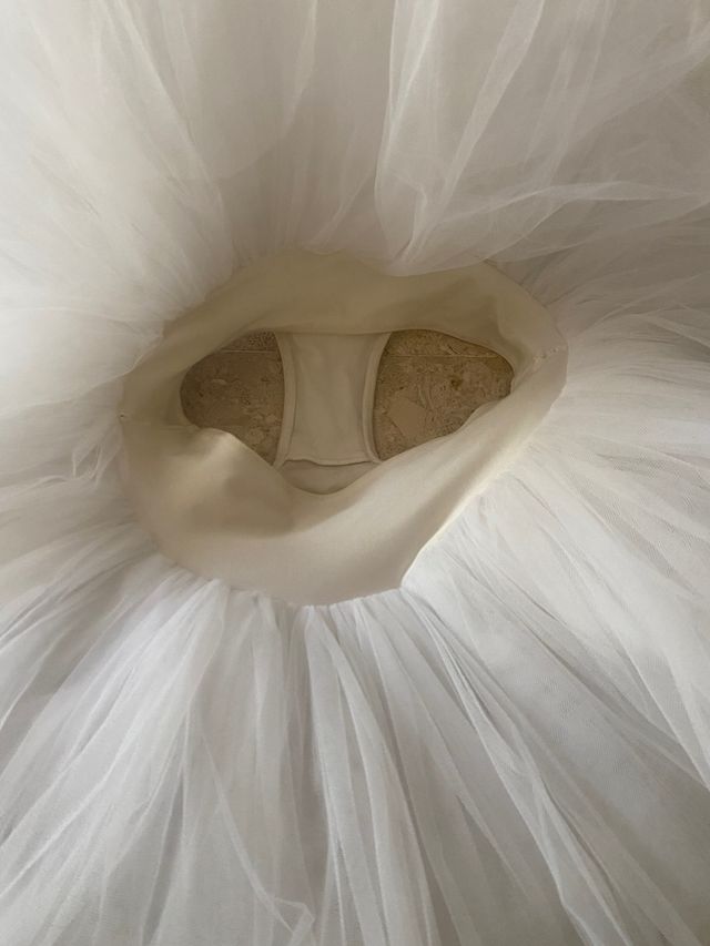 Tutú Infantil con elástico en la cintura Blanco