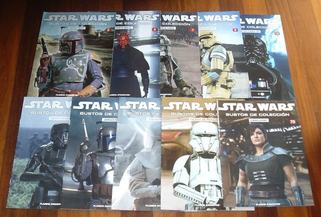 LOTE DE 10 FASCICULOS BUSTOS COLECCION STAR WARS