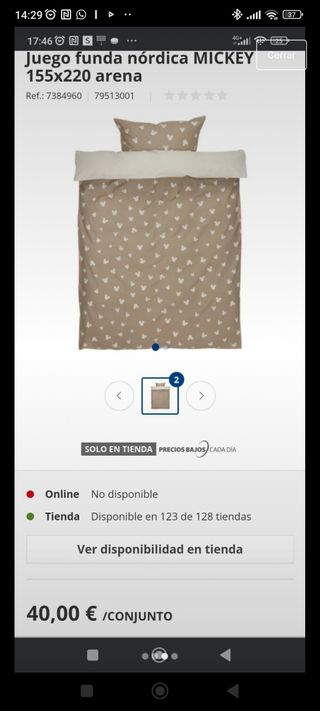 2 juegos de fundas nórdicas de Mickey, tienda Jysk