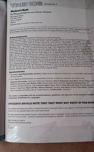 INGLÉS  TRENDS STUDENT'S BOOK PRIMERO BACHILLERATO