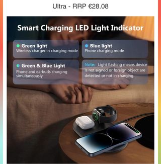 Cargador inalámbrico 3 en 1