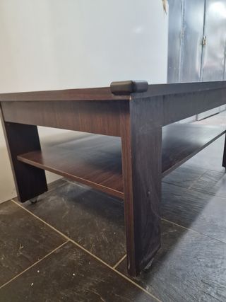 Mesita Mesa Salon Madera Ruedas