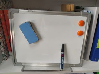 Pizarra magnética blanca reversible 40x30cm