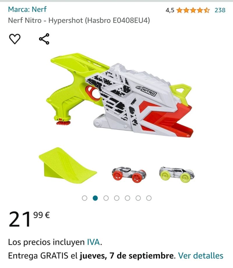 Pistola Nerf Lanza Coches Pistola Nerf Nitro Lanza Coches De