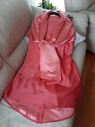 Falda larga con echalpe de la misma tela