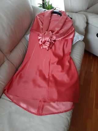 Falda larga con echalpe de la misma tela