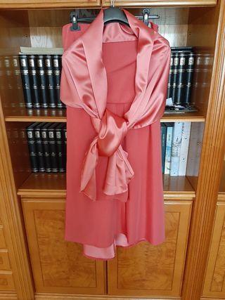 Falda larga con echalpe de la misma tela