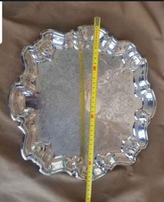 Sopera y bandeja de Alpaca