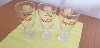 3 vasos fútbol Eurocopa 2004 Coca-Cola. Málaga