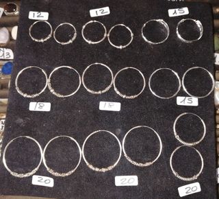 PENDIENTES DE AROS PLATA 925. MARCADOS