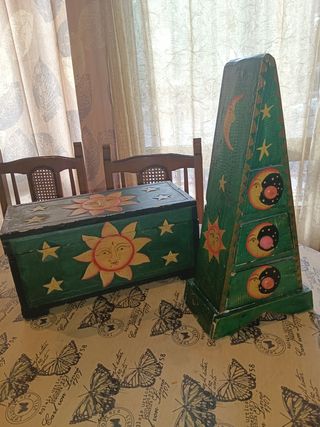 Baul y cajonera triangular