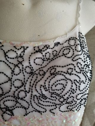 Top fiesta blanco con pedrería