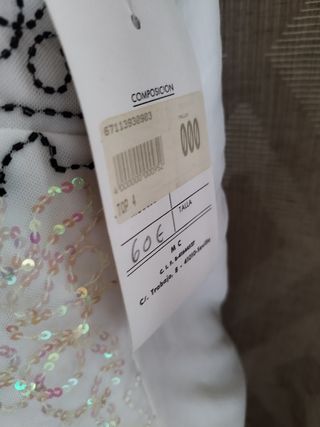 Top fiesta blanco con pedrería