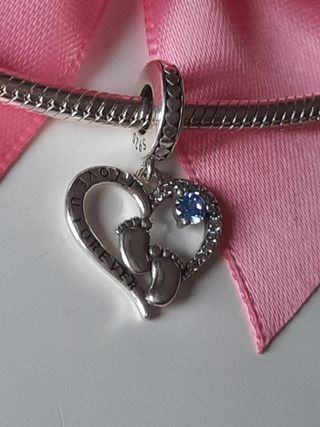 Charm corazon en plata de ley S 925.