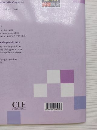 Libro de francés de 1° ESO de gramática