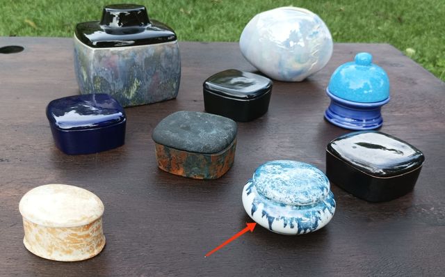 Lote cajitas y jarroncito porcelana