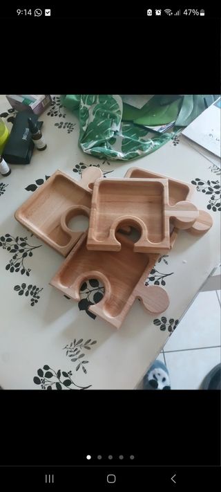 Vassoi in legno per aperitivi ad incastro