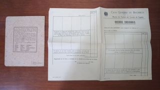 Libreta Caja General de Ahorros y Monte de Piedad