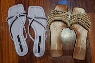 Sandalias perlas y sandalias fiesta boda tiras vio