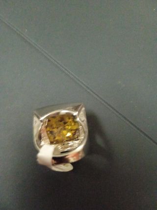 Anillo acero con baño de plata