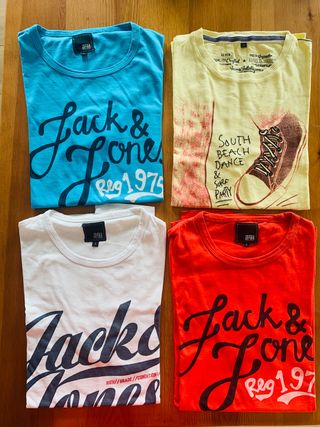 Lote 4 camisetas Jack & Jones S