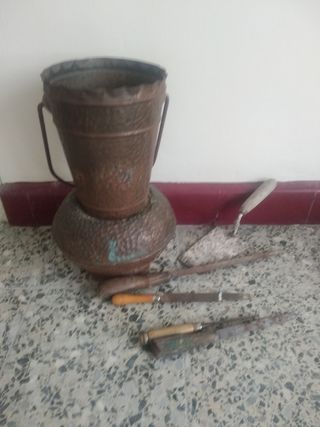 Antigüedades vajilla máquina botones herramientas