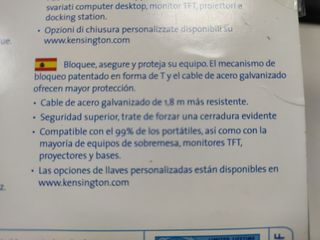 🔐Candado seguridad portátil Toshiba 💻