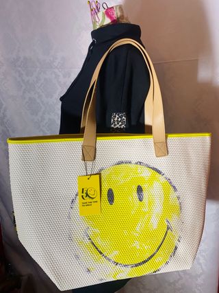 precioso bolso desigual smiley