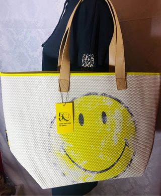 precioso bolso desigual smiley