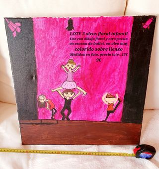 Oleos floral infantil LOTE 2