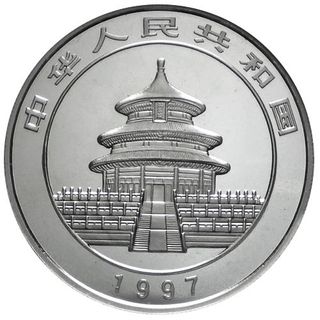 Panda Chino 1997 Moneda de plata