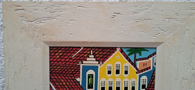 Oleo sobre lienzo Clovis Lima Barreto, naif