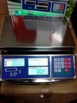 BALANZA BASCULA DIGITAL EN ACERO INOX COMPLETA 40K
