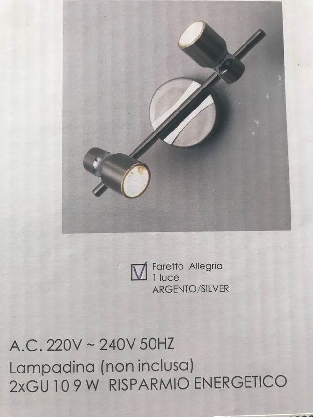 Faretti a 2 luci da parete nuovi