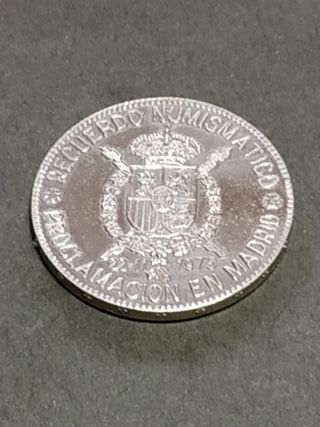 Moneda recuerdo numismático Juan Carlos I 1975