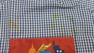 Bata colegio escuela guardería azul