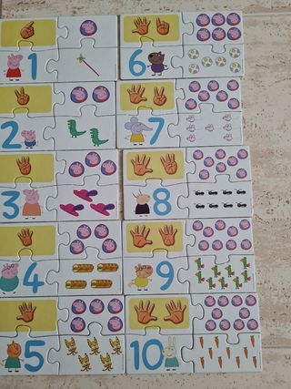 Juguete aprendo numero educativo puzzle