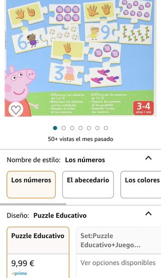 Juguete aprendo numero educativo puzzle