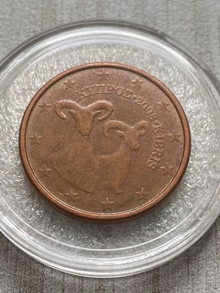 Moneda Coleccion 5 cent Chipre 2008