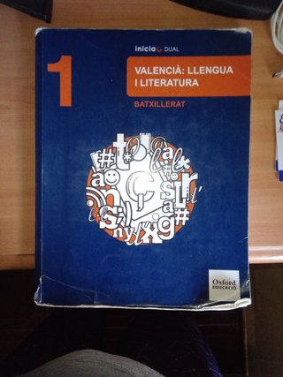 Libro de Valenciano, 1° Bachillerato