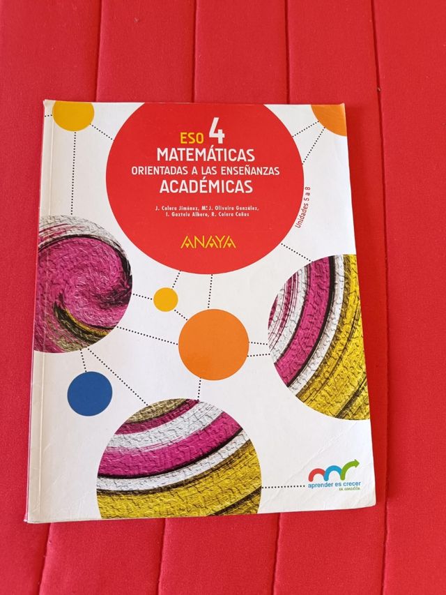 Matemáticas 4 ESO Anaya