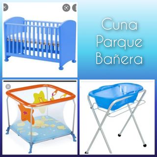 Cuna, parque y bañera bebé