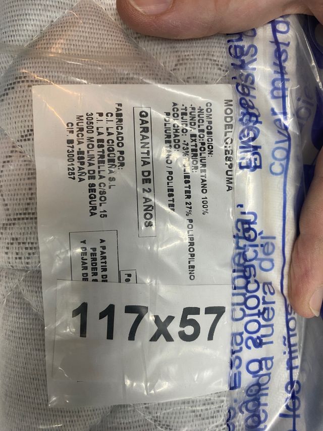 Colchon cuna viscoelastico