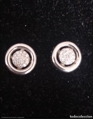 Pendientes de oro blanco y diamantes