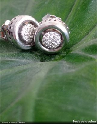 Pendientes de oro blanco y diamantes
