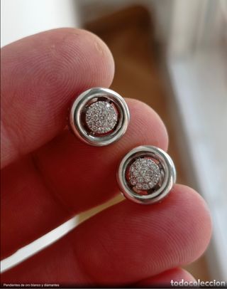 Pendientes de oro blanco y diamantes