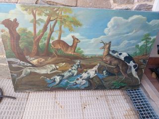 Cuadro óleo de cacería