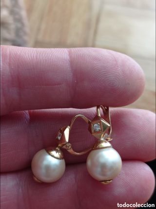 Pendientes oro y circonitas Joyería
